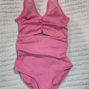 Pink Ruched Five DanceWear Leotard